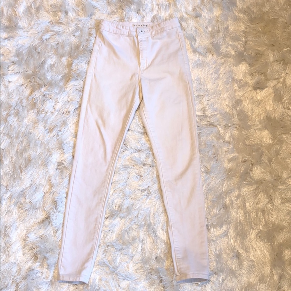 Bullhead Uber High rise white skinny jeans